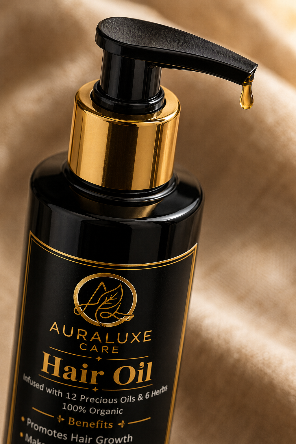 Aura Luxe Hair Oil, Infused with 12 Precious Oils & 6 Herbs