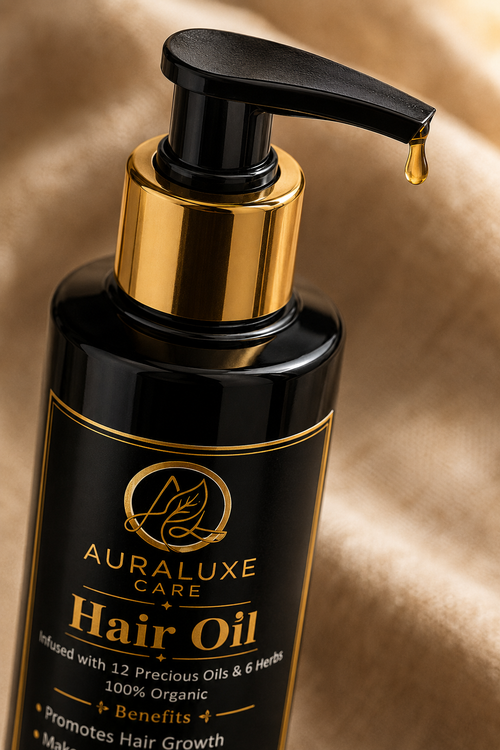 Aura Luxe Hair Oil, Infused with 12 Precious Oils & 6 Herbs