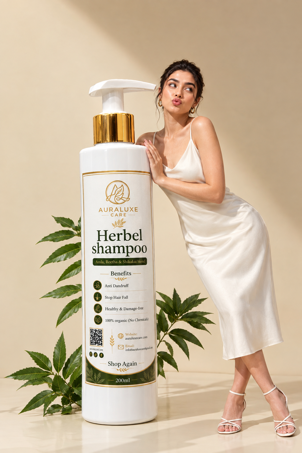 Aura Luxe Anti-Hair Fall Herbal Shampoo