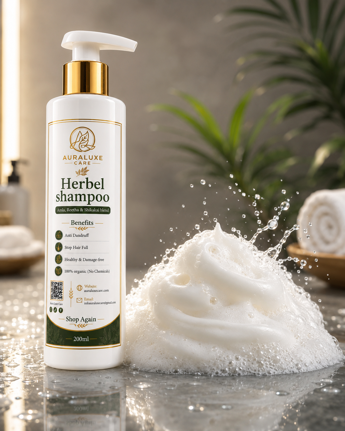 Aura Luxe Anti-Hair Fall Herbal Shampoo