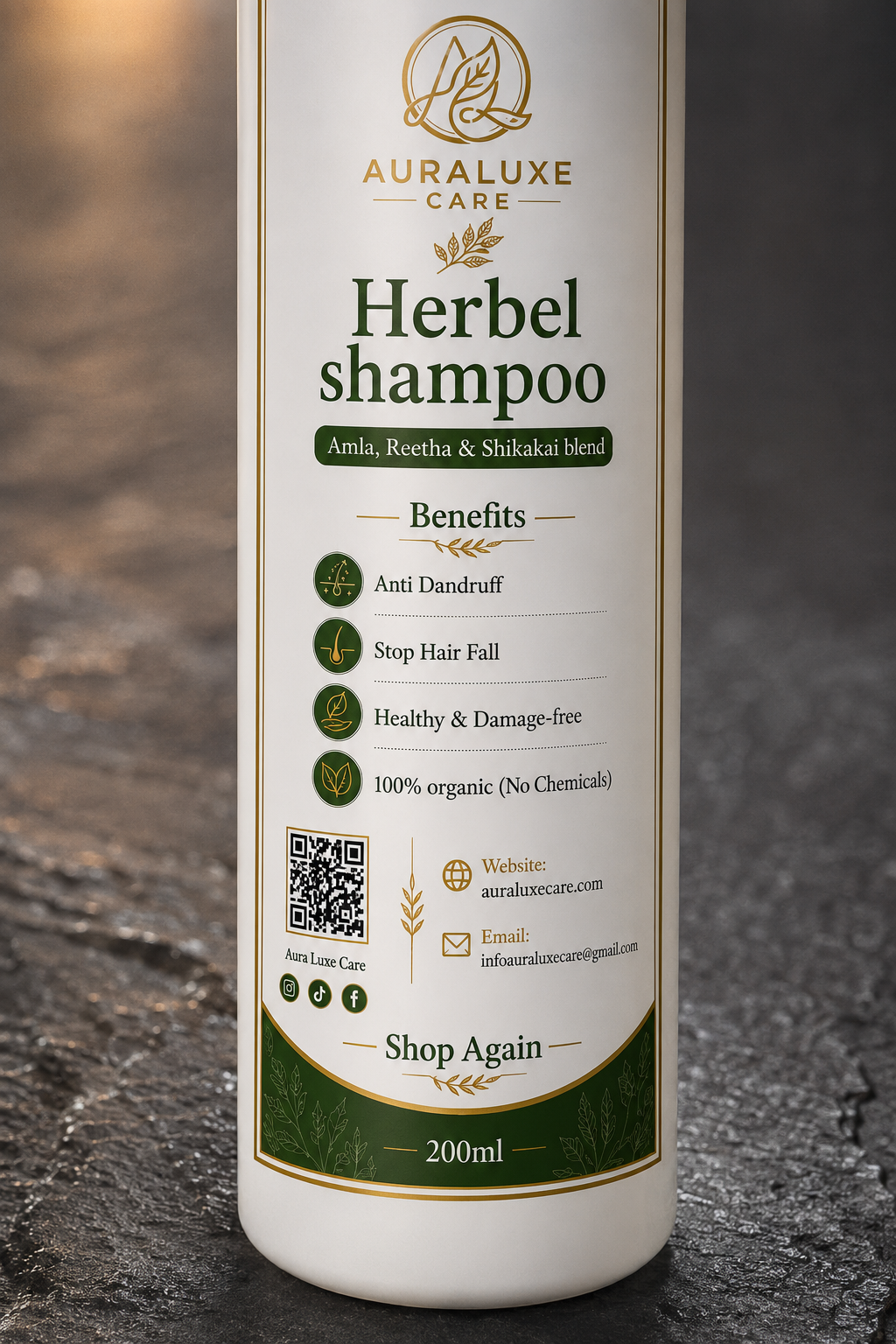 Aura Luxe Anti-Hair Fall Herbal Shampoo