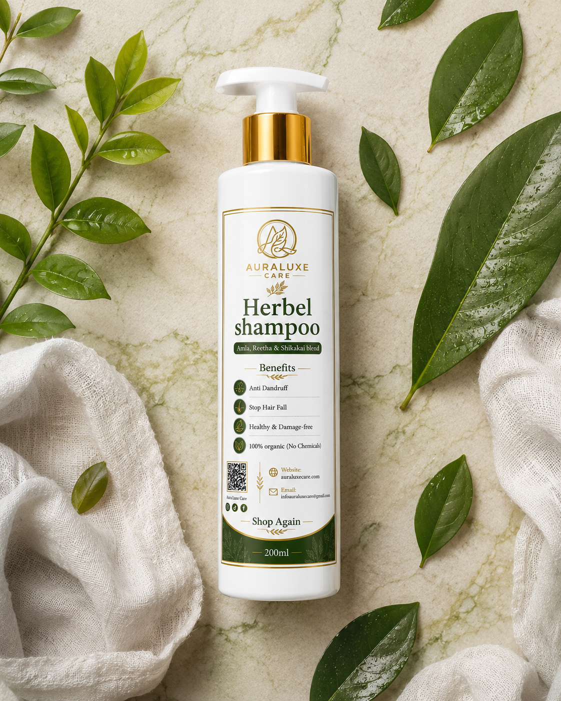 Aura Luxe Anti-Hair Fall Herbal Shampoo